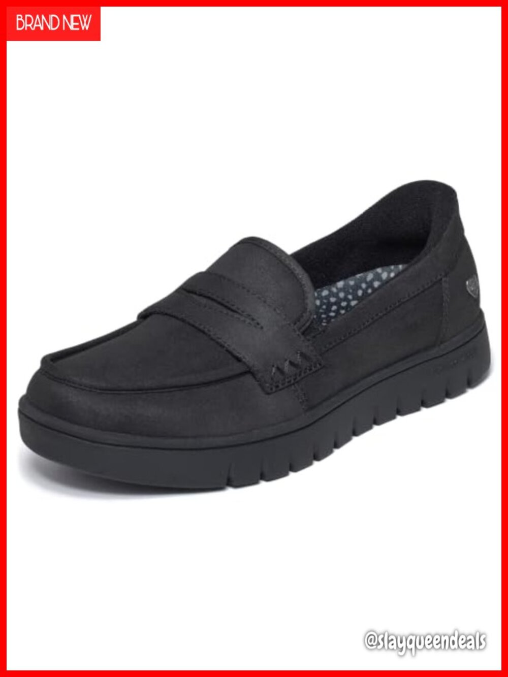 Faux Leather Slip-On Loafers Arch Comfort Vegan Machine Washable Women's Shoes